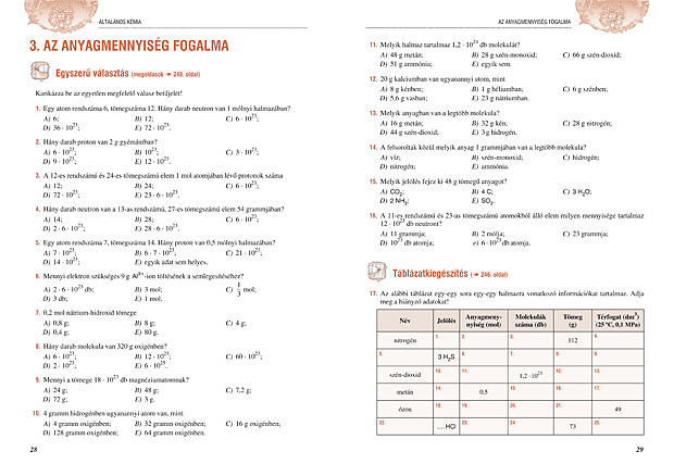 kémiai számítások és megoldások 7 osztály